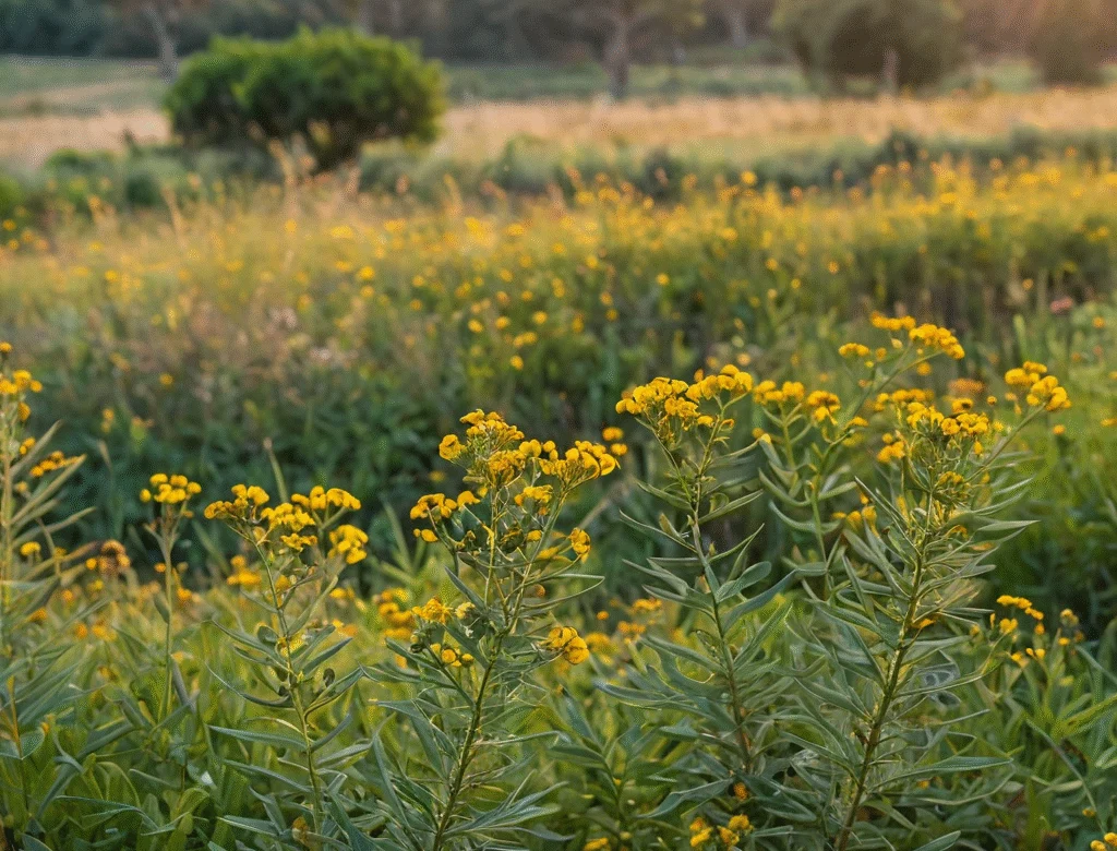Frische grüne Kräuter im Garten bei Tageslicht — Beitragsbild zu „Afrikanischer Faulbaum“