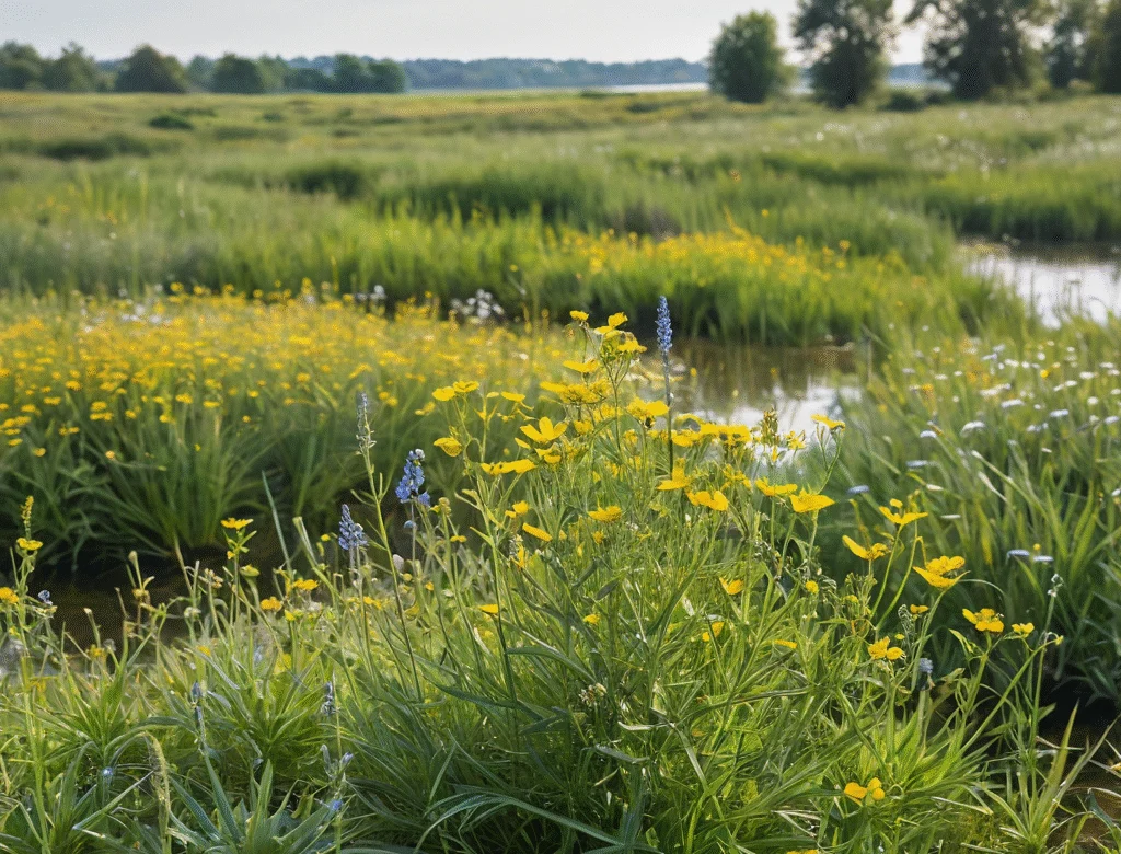 Frische grüne Kräuter im Garten bei Tageslicht — Beitragsbild zu „Amerikanischer Kalmus“