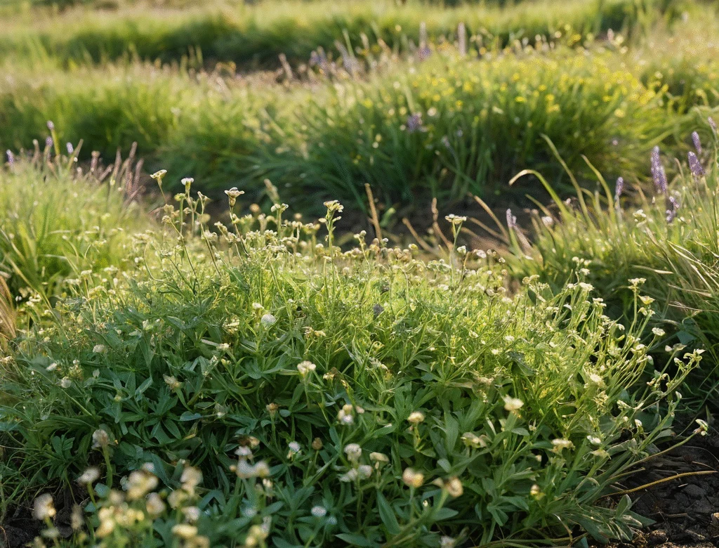 Frische grüne Kräuter im Garten bei Tageslicht — Beitragsbild zu „Augentrost“