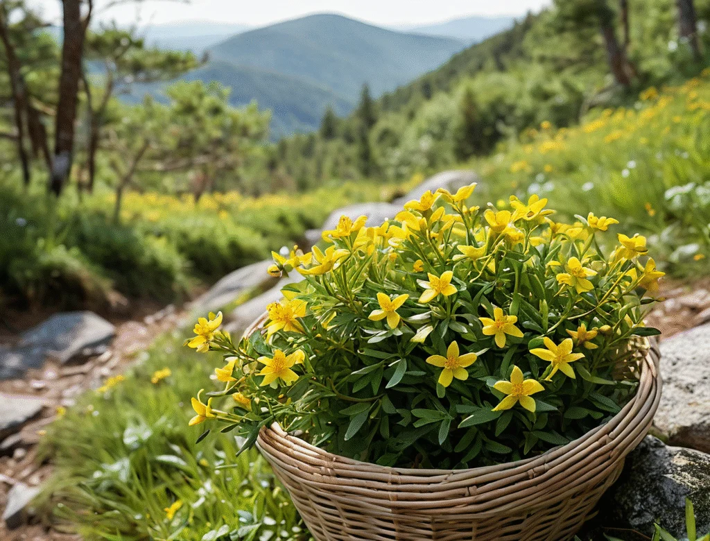 Frische grüne Kräuter im Garten bei Tageslicht — Beitragsbild zu „Berg-Johanniskraut“