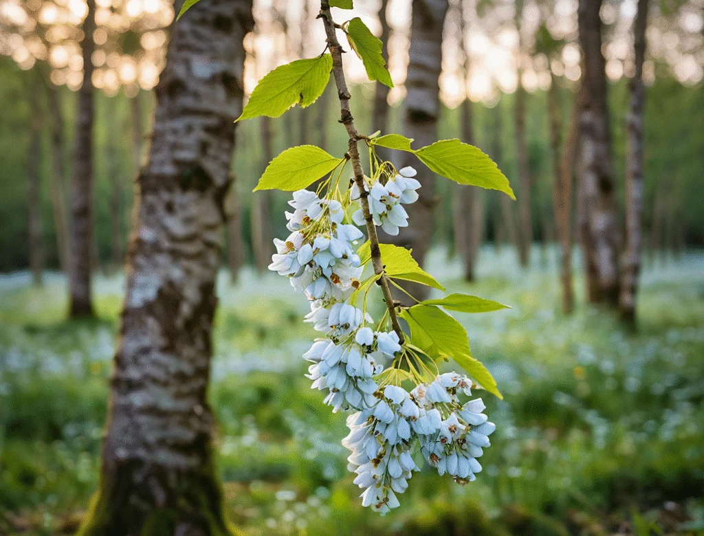 Frische grüne Kräuter im Garten bei Tageslicht — Beitragsbild zu „Birkenblätter“