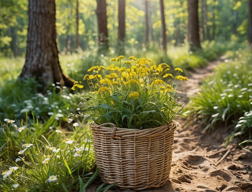 Frische grüne Kräuter im Garten bei Tageslicht — Beitragsbild zu „Blutwurz“