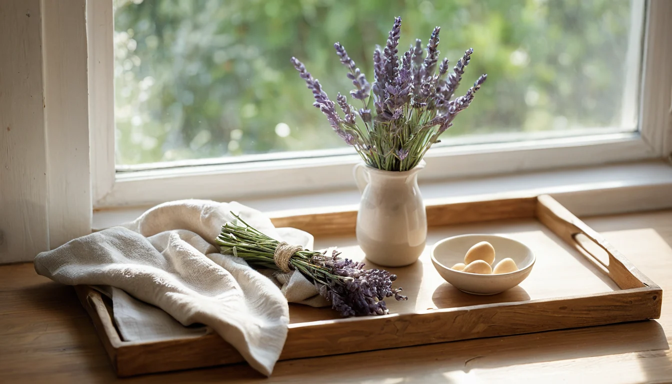 Frische Blüten und eine helle Kerze — Beitragsbild zu „Ein Morgenritual gestalten, das man auch durchhält“