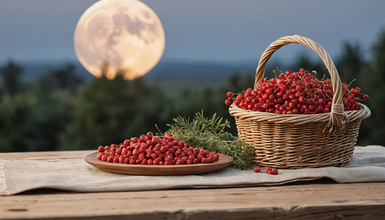Der Mond am Abendhimmel über einer Landschaft — Beitragsbild zu „Erdbeermond, Wolfsmond, Erntemond: Woher die Namen der Vollmonde kommen“
