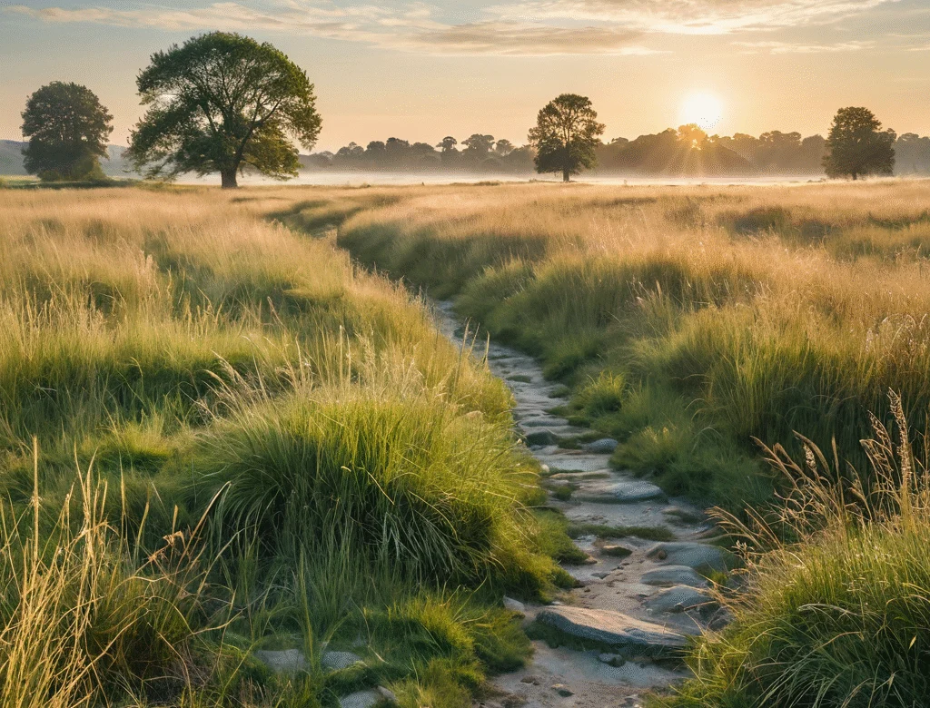 Eine offene Naturlandschaft bei Tageslicht — Beitragsbild zu „Fíth-fáth“