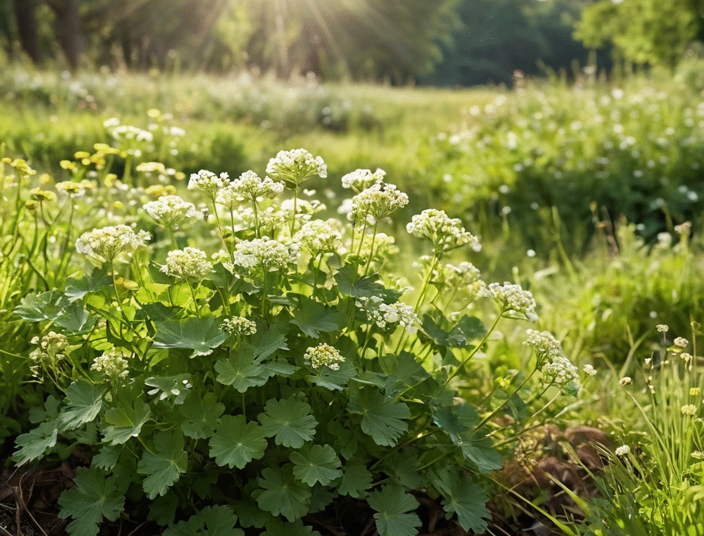 Frische grüne Kräuter im Garten bei Tageslicht — Beitragsbild zu „Frauenmantel“