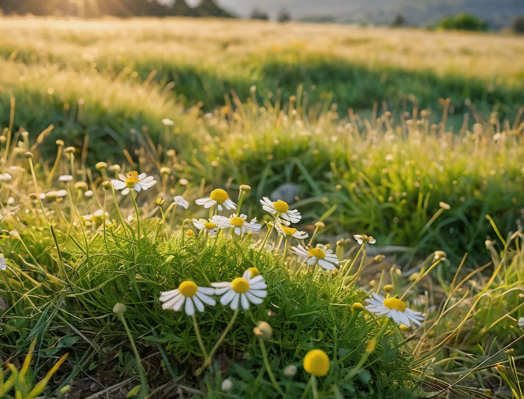 Eine offene Naturlandschaft bei Tageslicht — Beitragsbild zu „Kamille“