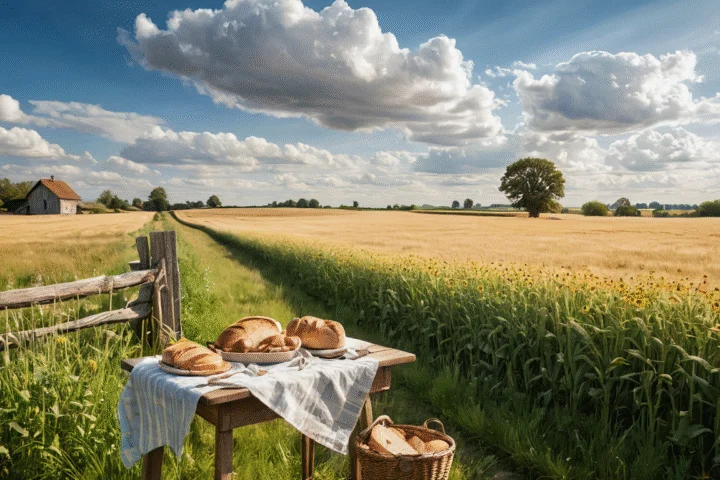 Eine Landschaft in der Jahreszeit des Themas — Beitragsbild zu „Lughnasadh und Lammas: Das erste Erntefest“