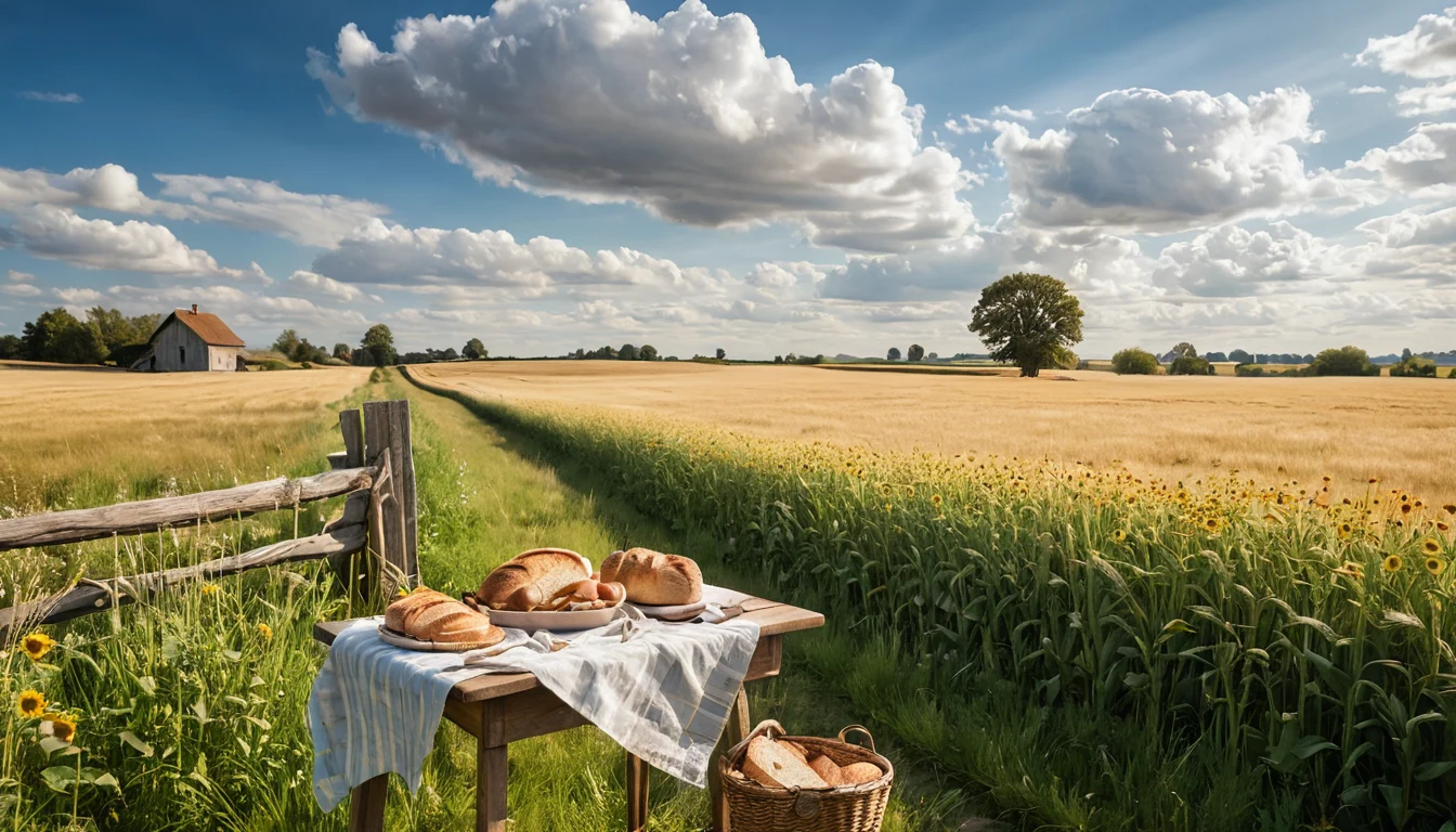 Eine Landschaft in der Jahreszeit des Themas — Beitragsbild zu „Lughnasadh und Lammas: Das erste Erntefest“