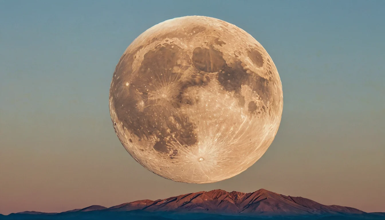 Der Mond am Abendhimmel über einer Landschaft — Beitragsbild zu „Mondphasen und Mondkalender – ein Leitfaden für den Alltag“