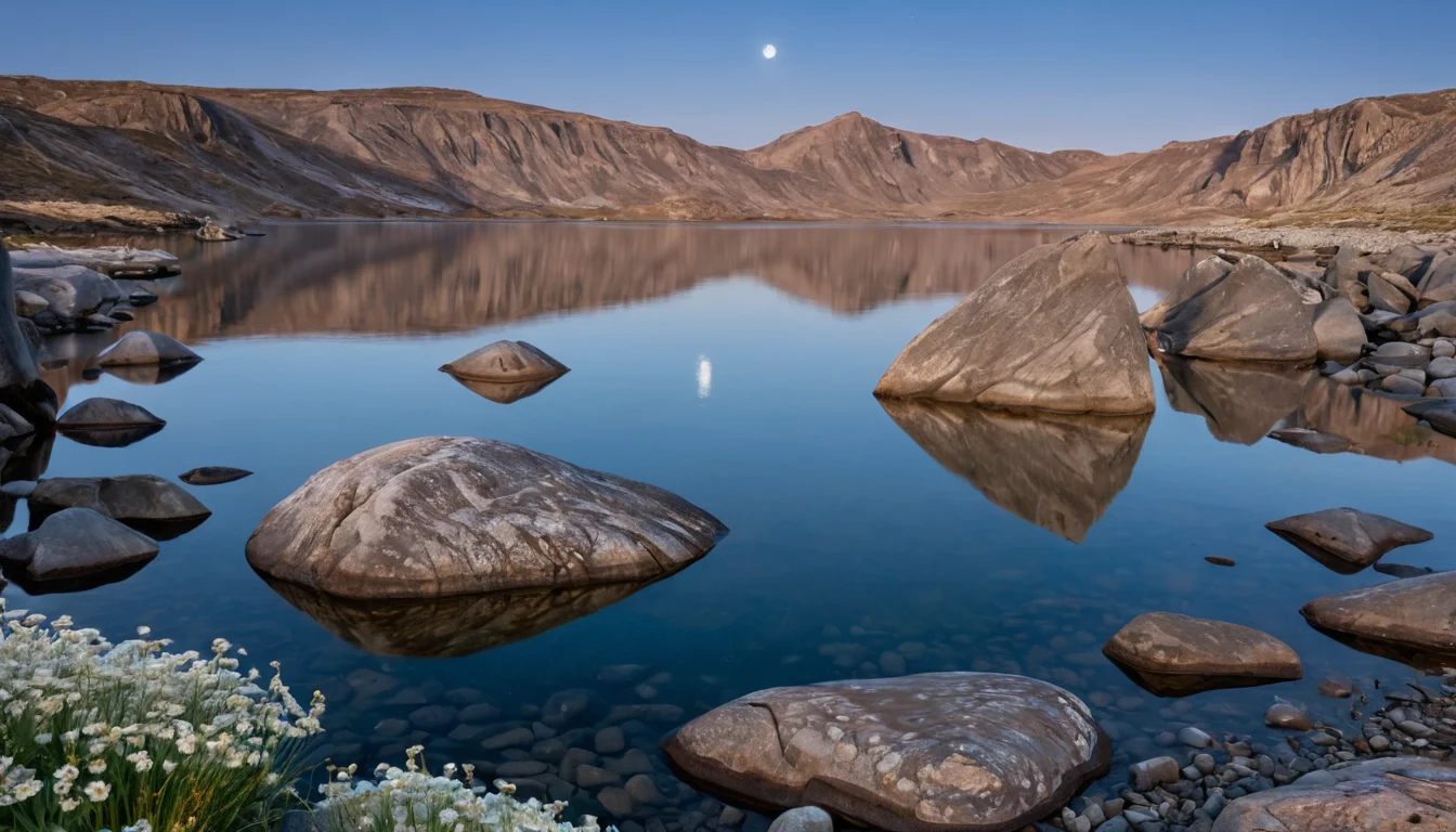 Der Mond am Abendhimmel über einer Landschaft — Beitragsbild zu „Neumond Ritual: Was es bedeutet und wie es praktiziert wird“