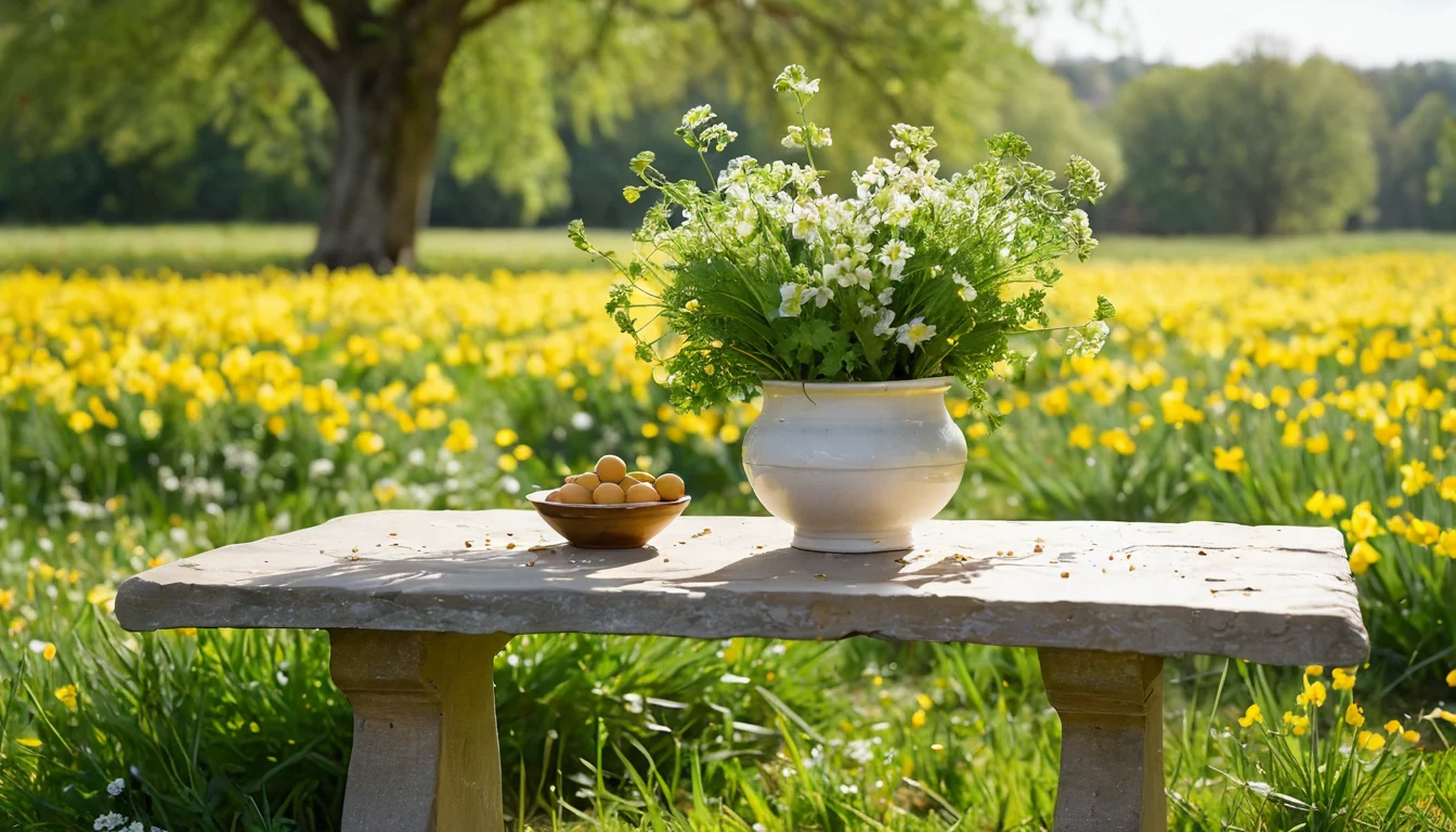 Eine Landschaft in der Jahreszeit des Themas — Beitragsbild zu „Ostara: Frühlings-Tagundnachtgleiche zwischen Astronomie und Deutung“