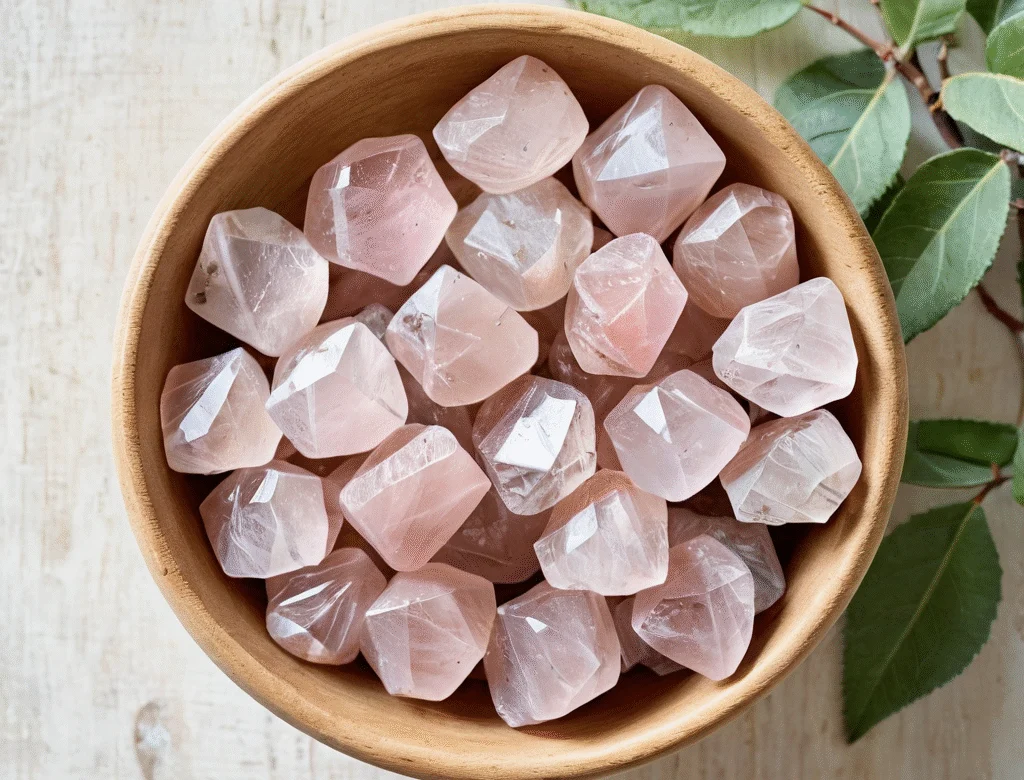 Unbearbeitete Kristalle im Tageslicht — Beitragsbild zu „Rosenquarz“