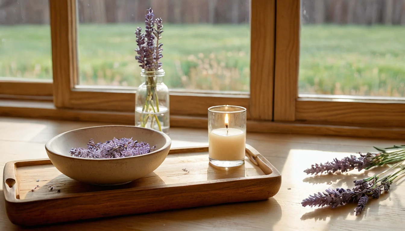 Frische Blüten und eine helle Kerze — Beitragsbild zu „Spiritualität für Anfänger: Einfach und naturnah beginnen“