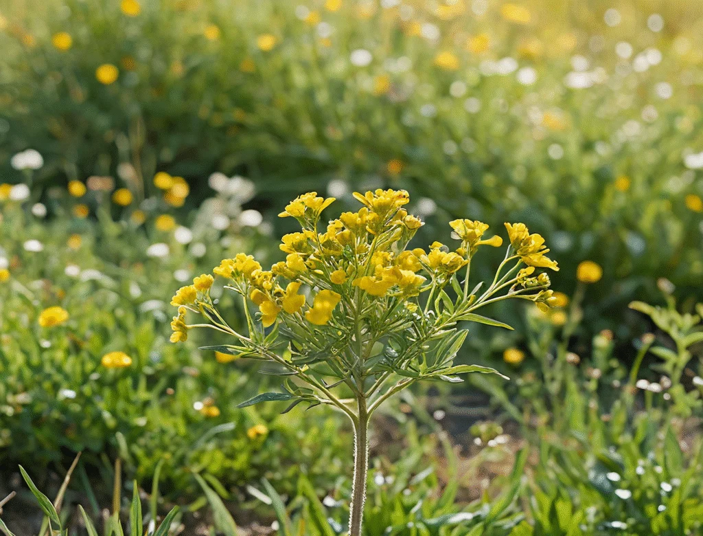 Frische grüne Kräuter im Garten bei Tageslicht — Beitragsbild zu „Süßholz“
