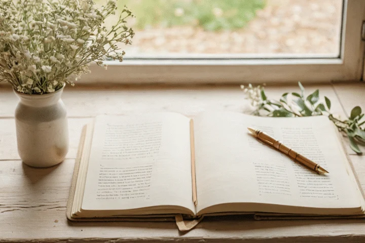 Ein aufgeschlagenes Buch mit leeren Seiten — Beitragsbild zu „Symbole im Grimoire: Herkunft und Bedeutung gängiger Zeichen“