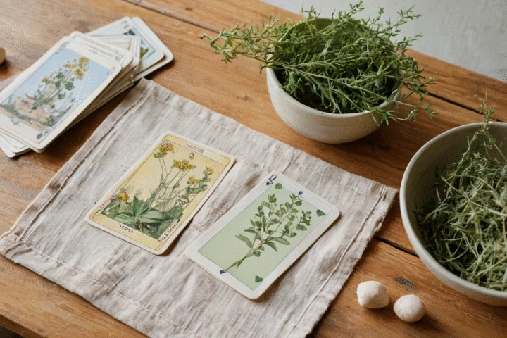 Schlichte unbedruckte Karten — Beitragsbild zu „Tarot und Lenormand: zwei Systeme im Vergleich“