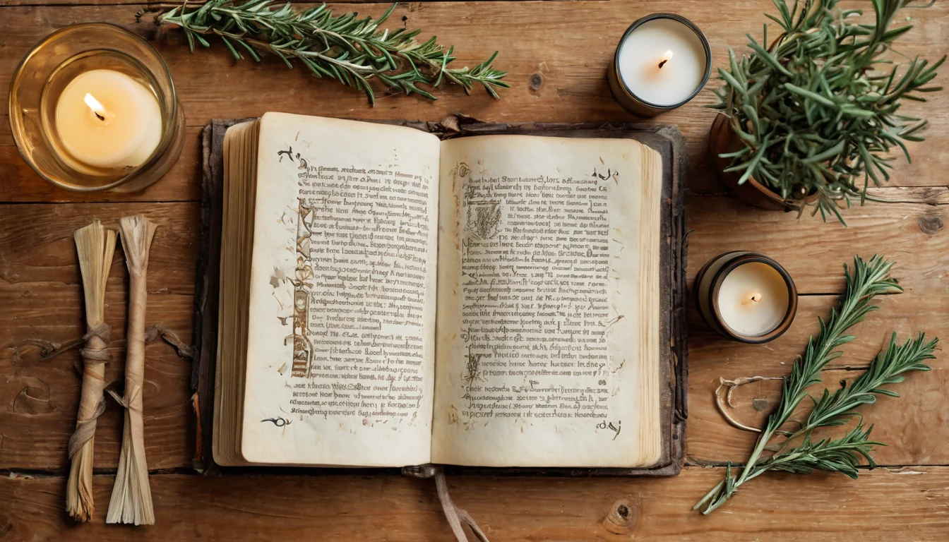 Ein aufgeschlagenes Buch mit leeren Seiten — Beitragsbild zu „Unterschiede zwischen Grimoire und Buch der Schatten“