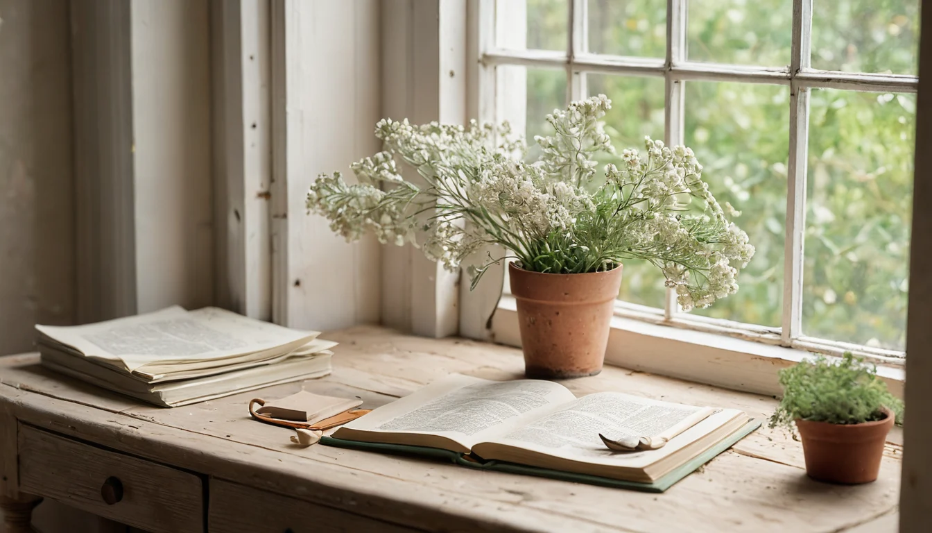 Ein offenes Notizbuch mit leeren Seiten — Beitragsbild zu „Wie Journaling zur Selbstreflexion beiträgt“