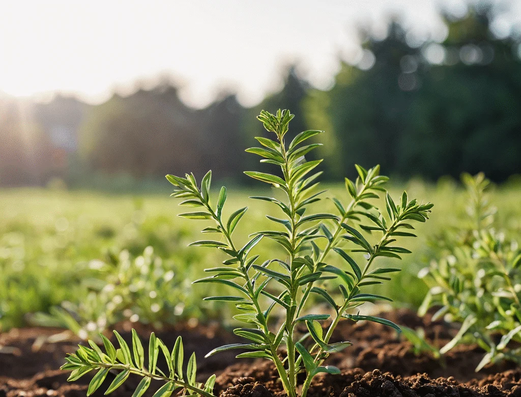 Frische grüne Kräuter im Garten bei Tageslicht — Beitragsbild zu „Ysop“