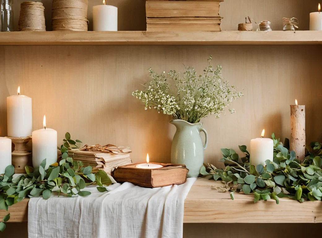 Frische Blüten und eine helle Kerze — Beitragsbild zu „Ahnenfest: Brauchtum und Rituale im Jahresrhythmus“