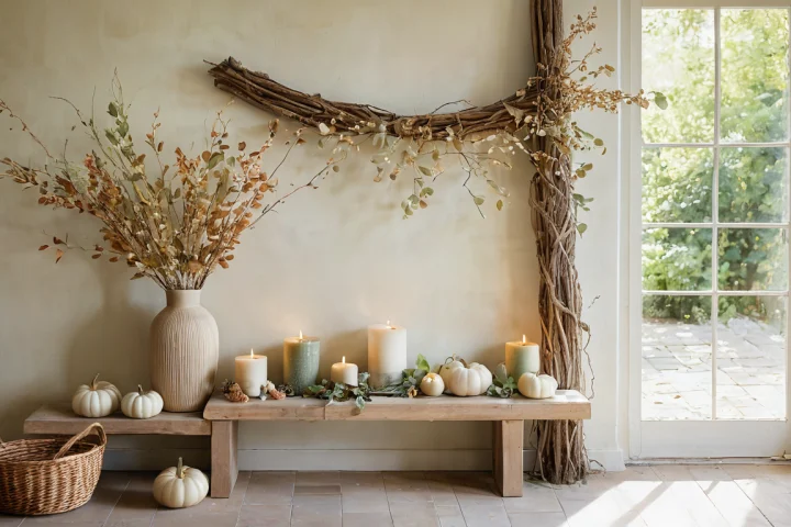 Frische Blüten und eine helle Kerze — Beitragsbild zu „Halloween-Rituale im Jahresrhythmus“