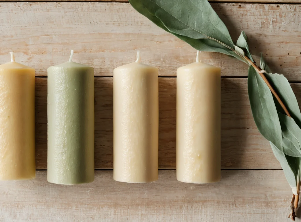 Frische Blüten und eine helle Kerze — Beitragsbild zu „Was bedeutet der Wachs auf Kerzen in der Kerzenmagie?“