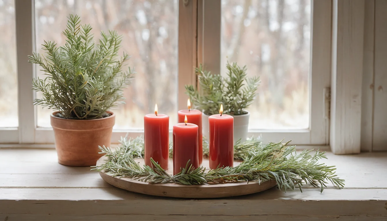 Frische Blüten und eine helle Kerze — Beitragsbild zu „Adventsrituale im Jahresrhythmus“